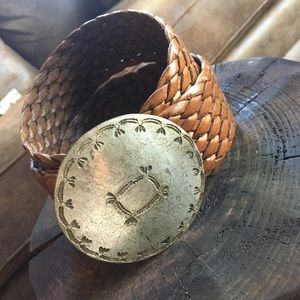 Ralph Lauren leather braided concho belt